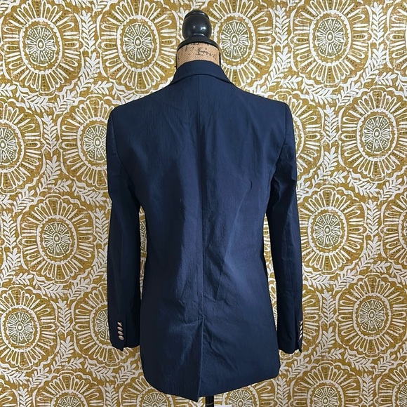 J. McLaughlin Benji Single-Breasted Amelia Cloth Blazer in Winter Navy $398 Sz 4 - Picture 9 of 14
